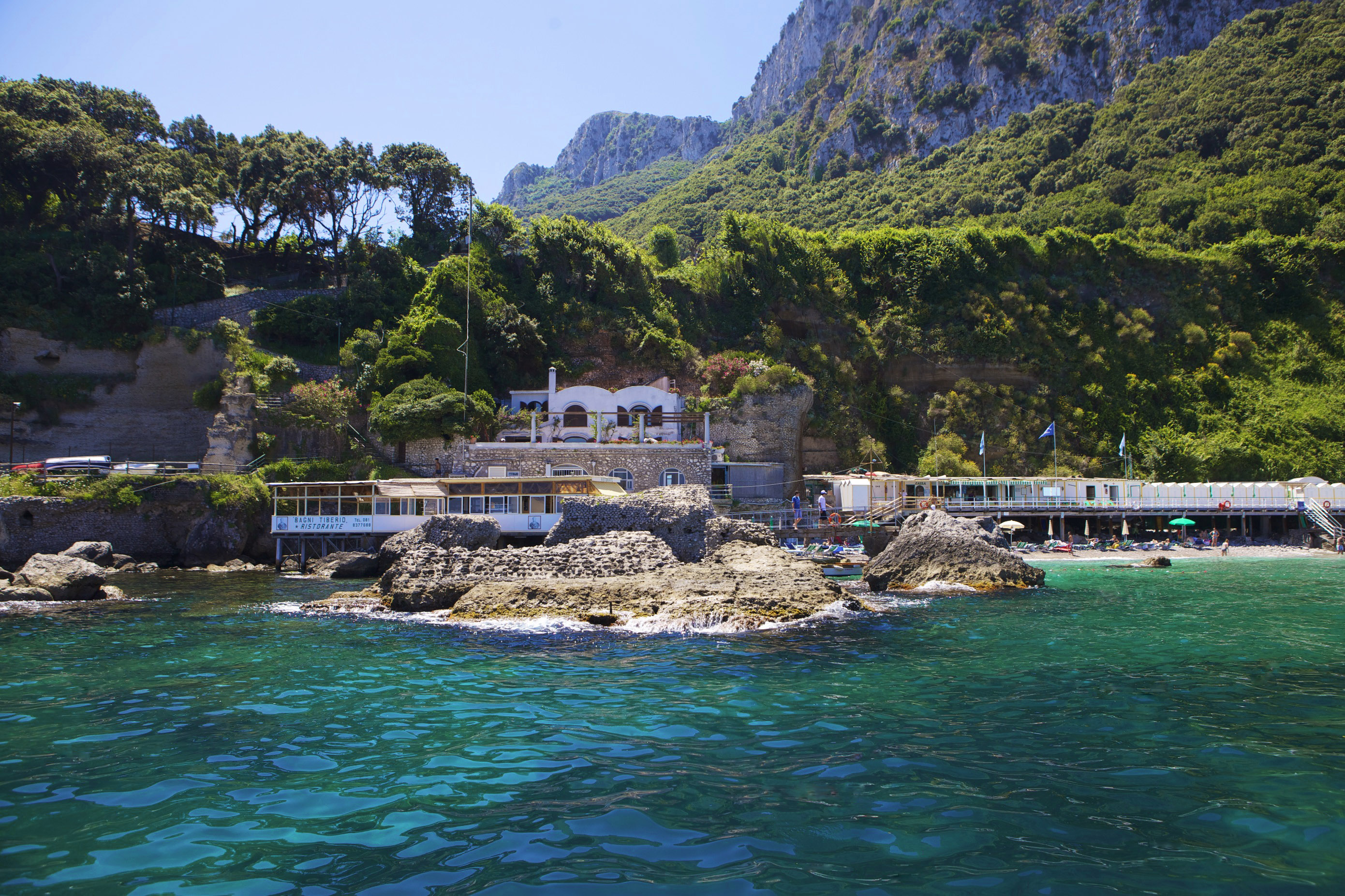 Restaurant Bagni di Tiberio on Capri Lunch by the sea like an