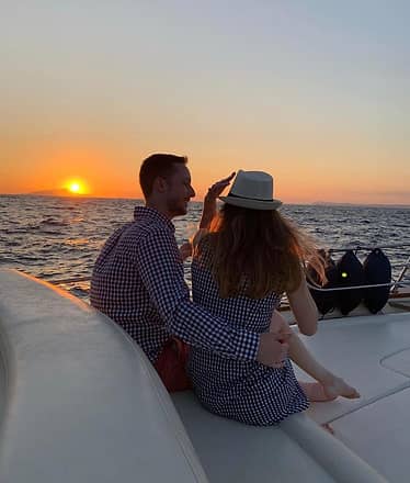 Boat sunset experience