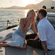 Proposta di matrimonio in barca al largo di Capri