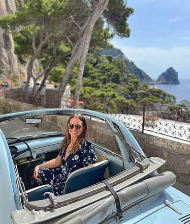 Foto tour privato di Capri in Cabriolet vintage