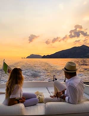 Sunset boat tour of Sorrento with small group