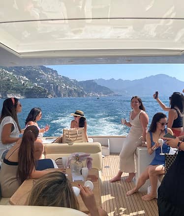 Wedding proposal or birthday on a boat in Positano