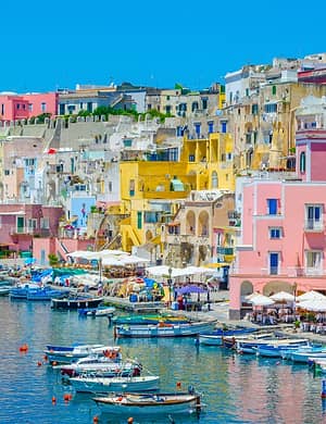 Tour privato di Ischia e Procida in barca, da Capri